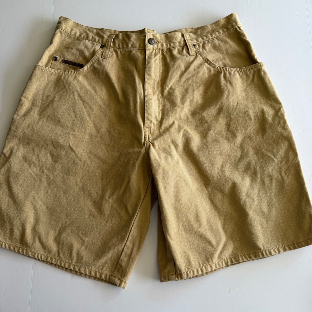 Big Smith Mens Carpenter Shorts Tan‎ Khaki Ripstop Cotton Workwear W36